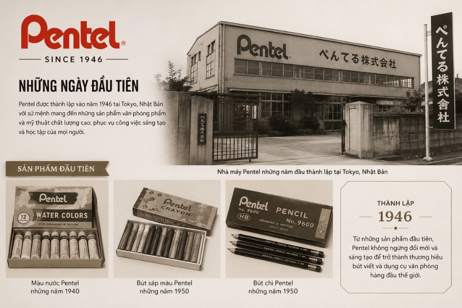 Lịch sử thương hiệu Pentel